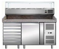Стол для пиццы Koreco SPZ1610TN (+5/+10) гранит.столеш.1дв, 7ящ. – купить в RuOborudovanie.ru с доставкой до двери Купить стол для пиццы koreco spz1610tn (+5/+10) гранит.столеш.1дв, 7ящ. – цена от завода, доставка до двери | RuOborudovanie.ru