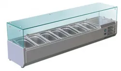 Витрина холодильная для ингредиентов 7хGN1/4 -150 мм Koreco VRX1500330(335I) – купить в RuOborudovanie.ru с доставкой до двери Купить витрина холодильная для ингредиентов 7хgn1/4 -150 мм koreco vrx1500330(335i) – цена от завода, доставка до двери | RuOborudovanie.ru