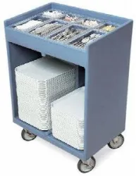 Купить тележка cambro для подносов/стол приборов син-сер tc1418 401 – цена от завода, доставка до двери | RuOborudovanie.ru