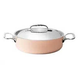 Купить кастрюля медная 1,8л d20см h6,5см, с крышкой и ручками из нержавеющей стали 6441.20 – цена от завода, доставка до двери | RuOborudovanie.ru