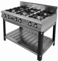Плита газовая Grill Master Ф6ПГ/800 ГАЗ (50005) на подставке 6конф. 44кВт, 1180х800х900мм – купить в RuOborudovanie.ru с доставкой до двери Купить плита газовая grill master ф6пг/800 газ (50005) на подставке 6конф. 44квт, 1180х800х900мм – цена от завода, доставка до двери | RuOborudovanie.ru