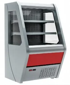Минигорка холодильная Полюс F13-07 Vm 1,3-2 (Carboma 1260/700 ВХСп-1,3) декор красный – купить по цене завода