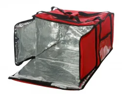Купить термосумка (красная) на 5-6 пицц 450х450х300 мм фольгированная xxl с вентиляцией – цена от завода, доставка до двери | RuOborudovanie.ru