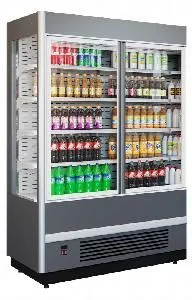 Горка холодильная Polair Cube 980-07 Mg Plug-In серая, с боковинами (стеклопакет), стекл.двери Х1 – купить по цене завода