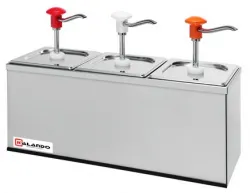 Дозатор для соусов с 3 помпами и 3 гастроемкостями GN1/6*200 мм Kalando KD002 3 set – купить в RuOborudovanie.ru с доставкой до двери Купить дозатор для соусов с 3 помпами и 3 гастроемкостями gn1/6*200 мм kalando kd002 3 set – цена от завода, доставка до двери | RuOborudovanie.ru