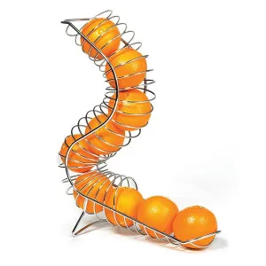 Ваза для фруктов вертикальная "Miranda" 16Х36СМ H43См, хром.Сталь Fc1649 – купить по цене завода