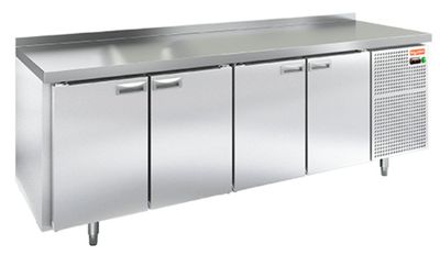 Стол охлаждаемый Hicold GN 1111/TN W  (-2+10), 4 двери, 2280х700х850, пластификат