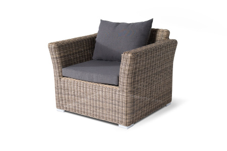 Кресло Капучино из искусственного ротанга, цвет соломенный