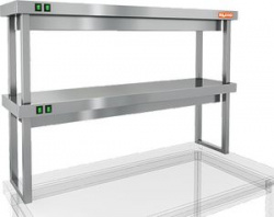 Полка тепловая Hicold TP2-15/4 двухъярусная настольная (1500х400х800мм) – купить в RuOborudovanie.ru с доставкой до двери Купить полка тепловая hicold tp2-15/4 двухъярусная настольная (1500х400х800мм) – цена от завода, доставка до двери | RuOborudovanie.ru