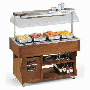 Стол шведский тепловой Tecfrigo Isola 4M Hot стекло керамика темн.орех