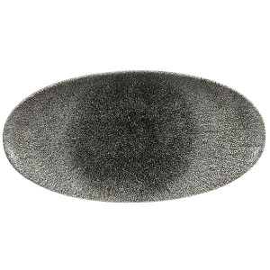 Блюдо овальное Chefs 34,7Х17,3СМ, без борта, цвет Raku Quartz Black, Studio Prints Rkbqov351