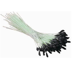 Набор тычинок для цветов, черные, 144шт., Пластик 40-W116