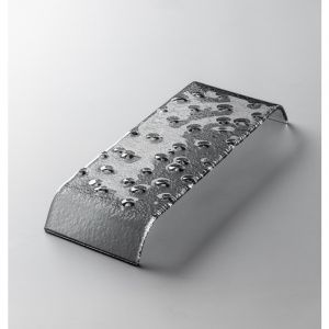 Подиум 35х9,5см H3см, с фактурой, стекло, серия Top, цвет серый Top-M-Gr