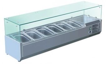 Витрина холодильная для ингредиентов 6хGN1/3 -150 мм Koreco VRX 1500 395 WN – купить по цене завода